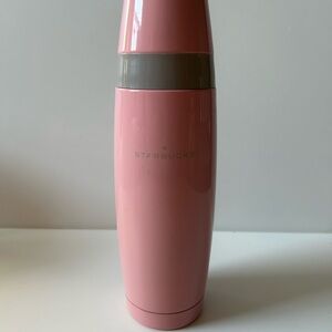 Starbucks Pink and Silver Travel Mug
